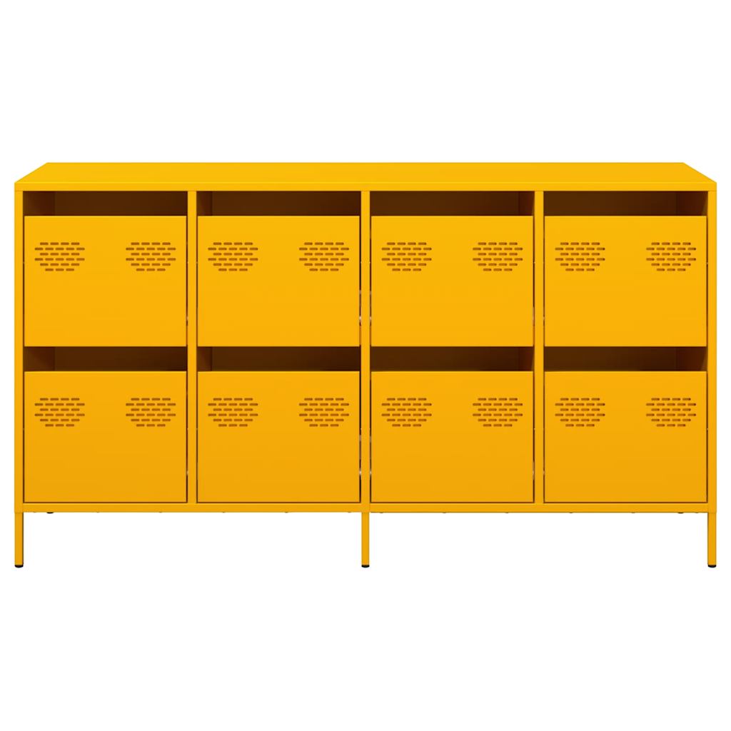 Sideboard Mustard Yellow 135x39x73.5 cm Cold-rolled Steel